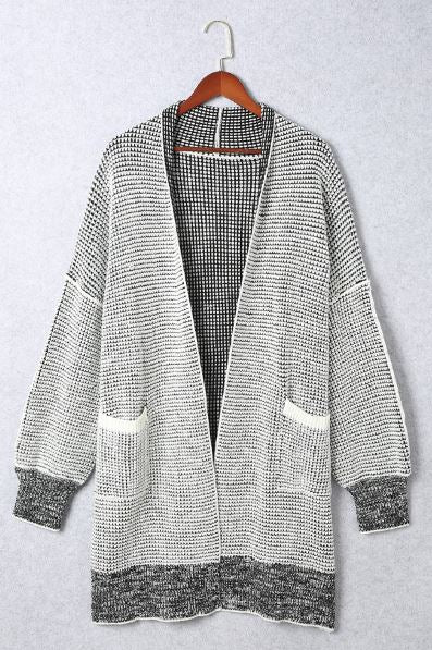 Plus Size Textured Knit Cardigan