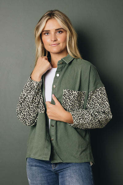 Odessa Leopard Denim Jacket
