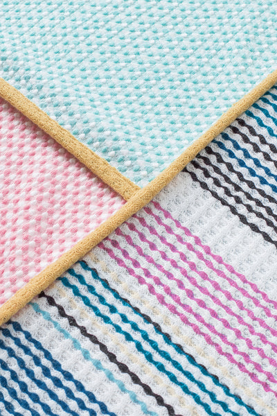 Color Block Stripe Knit Patchwork A-line Dress