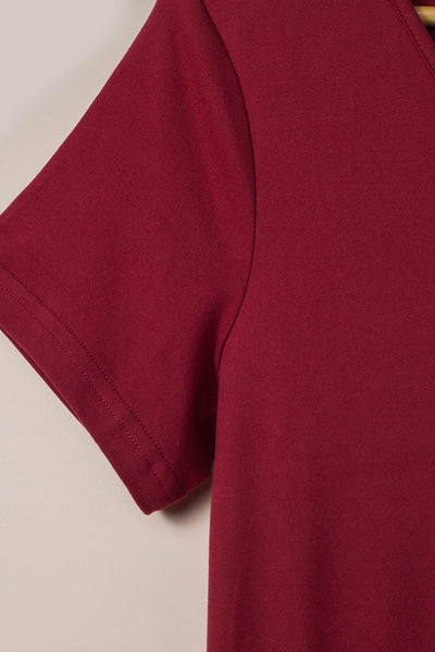 Color Block Side Slit T Shirt Maxi Dress