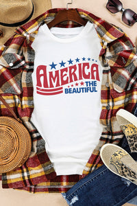 AMERICA THE BEAUTIFUL Star Print Graphic T Shirt