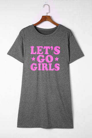 LET'S GO GIRLS Casual T Shirt Dress