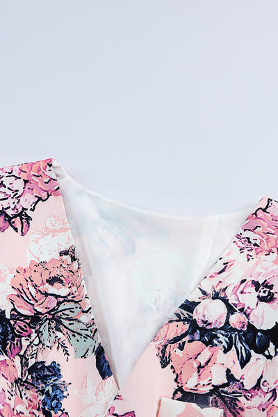 Floral Puff Sleeve High Waist Maxi Dress