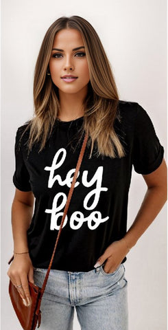 hey boo Wordart Graphic T-shirt