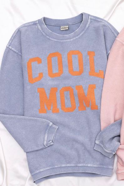 Cool Mom Graphic Print Cording Sweatshirt