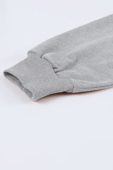 Zipped Funnel Neck Kangaroo Pocket Sweatshirt