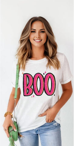BOO Crew Neck Graphic T Shirt