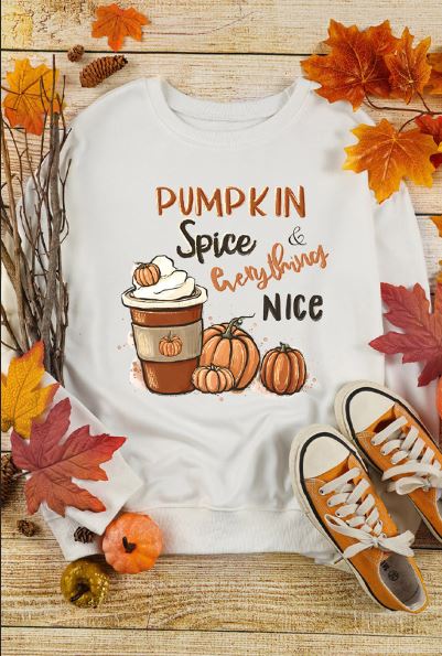 Pumpkin Spice Everything Nice Graphic Sweatshirt