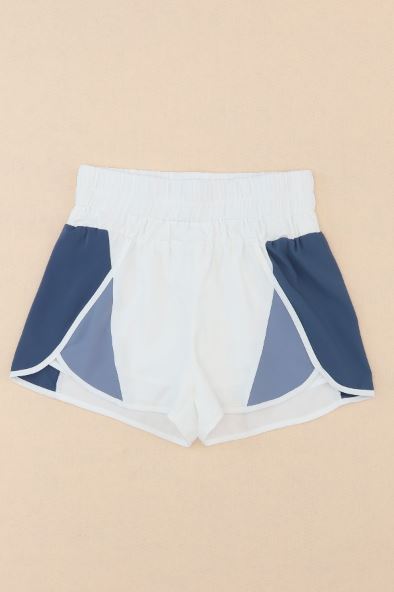 Color Block Split High Waist Shorts