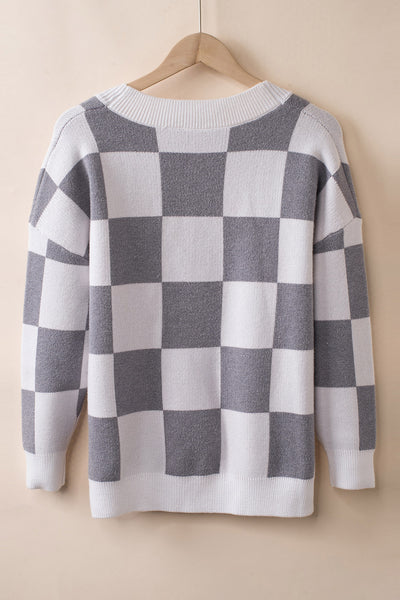 Checkered knitted Cardigan