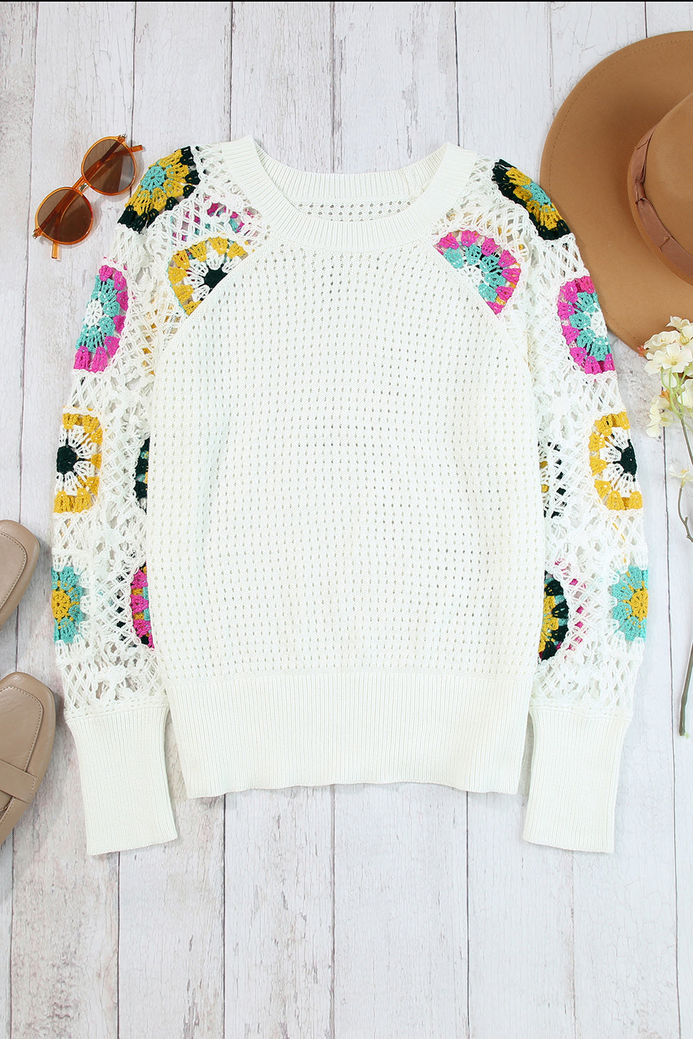 Maria colorful crochet sweater