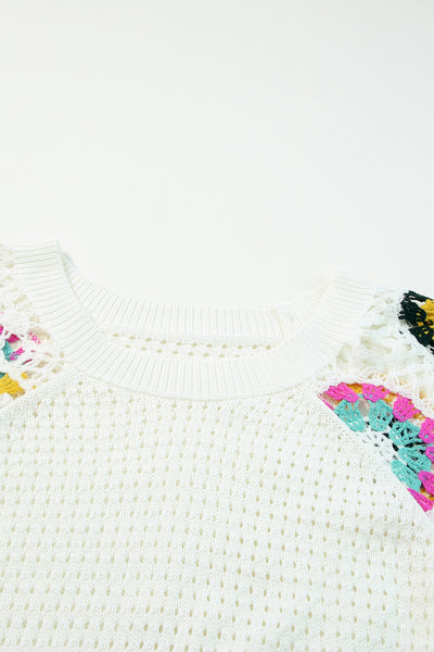 Maria colorful crochet sweater