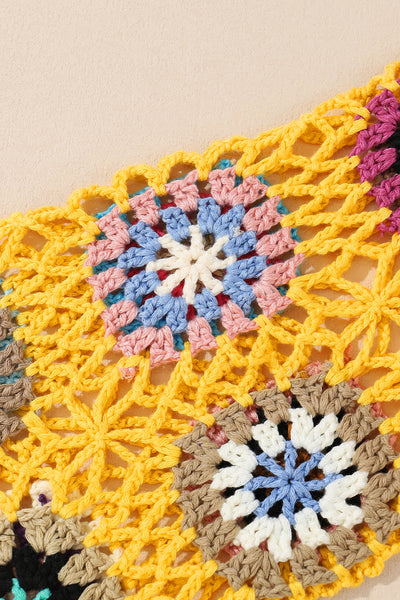 Floral Crochet Sleeve Cardigan