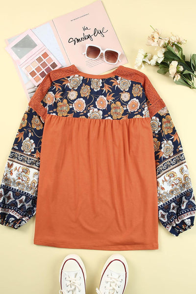 Pumpkin Patch Floral Patch Long Sleeve Graphic Tee