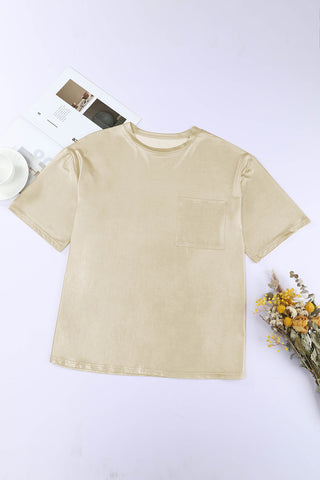 Chest Pocket Loose Fit Short Sleeve T Shirt