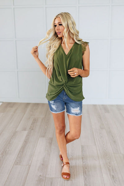 Lucky Lace Twisted Knot Top