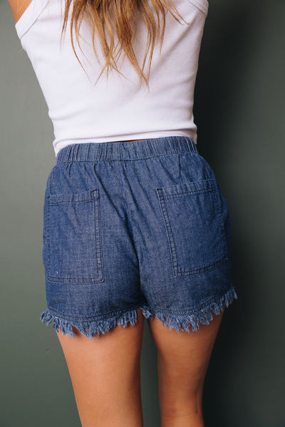 Taiwan Frayed Denim Shorts