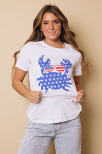 American Flag Crab Tee