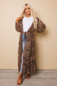 Lee Leopard Kimono Cover Up
