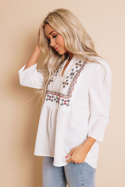 AnnaMarie Embroidered Blouse