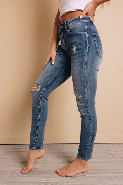 Casey Distressed Skinny Jeans