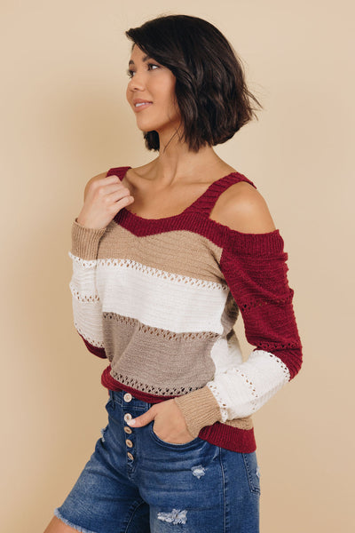 Isla Cold Shoulder Sweater