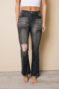 Erin Distressed Flared Jeans