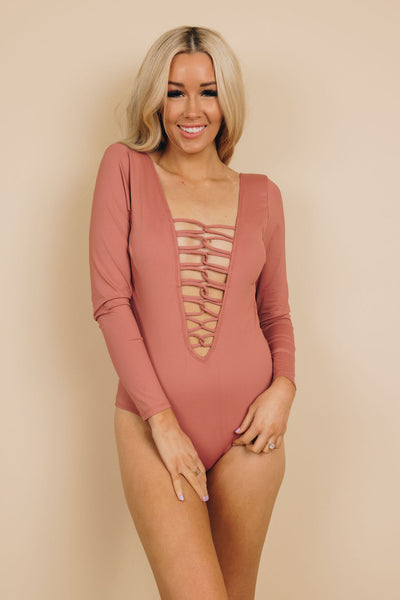 Karla Lace Up One Piece Swimsuit