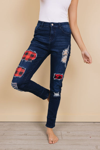 Lady P Plaid Jeans