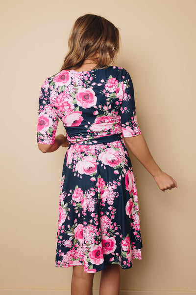 Faye Floral Dress with Belt