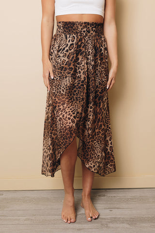Elyse Leopard Skirt