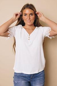 Love Story Lace Patch Top