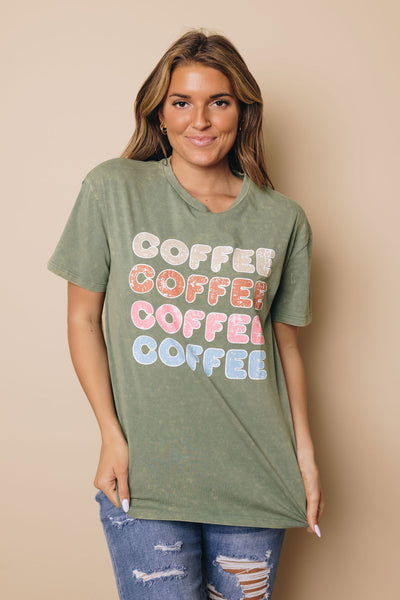 Coffee Repeat Graphic Tee