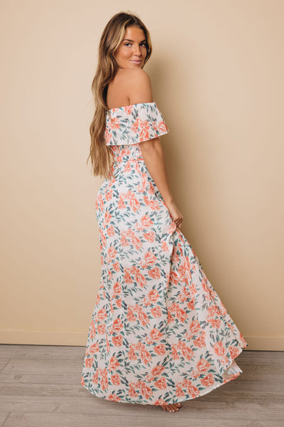Brit Floral Ruffle Maxi Dress
