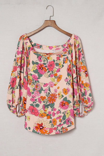 Flowers Sexy Off Shoulder Top