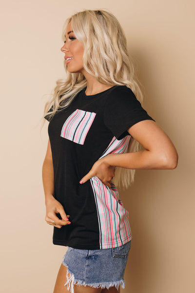 Over & Out Striped Tee