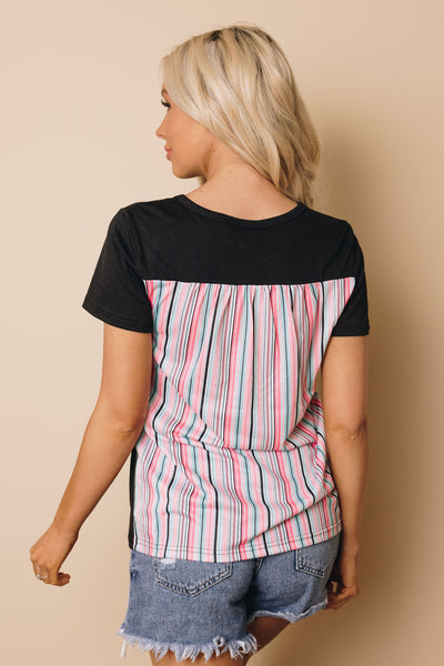 Over & Out Striped Tee