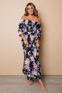 Ivette Floral High Waist Maxi Dress