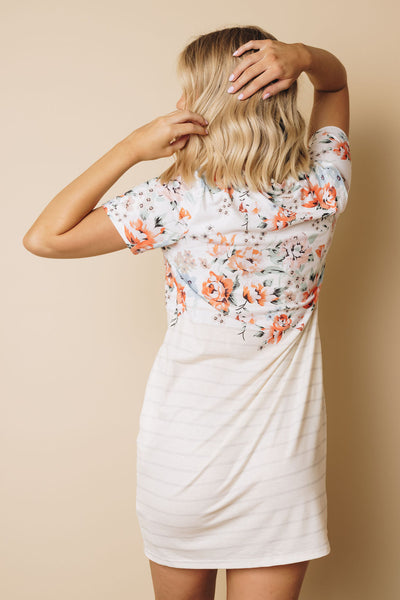 Esme Print T-shirt Mini Dress with Pockets
