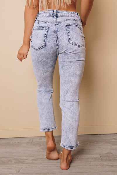 Crystal Ripped High Rise Jeans