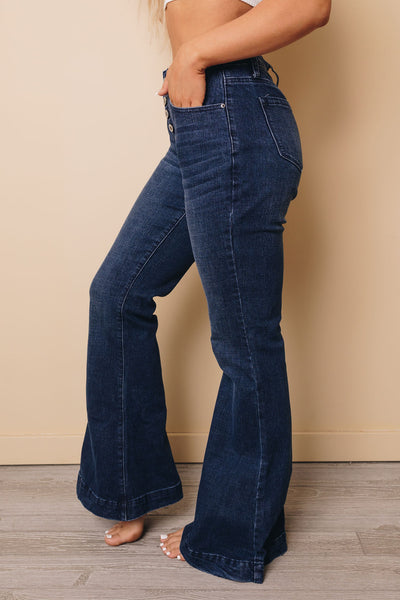 Carmen Raw Hem Flare Jeans
