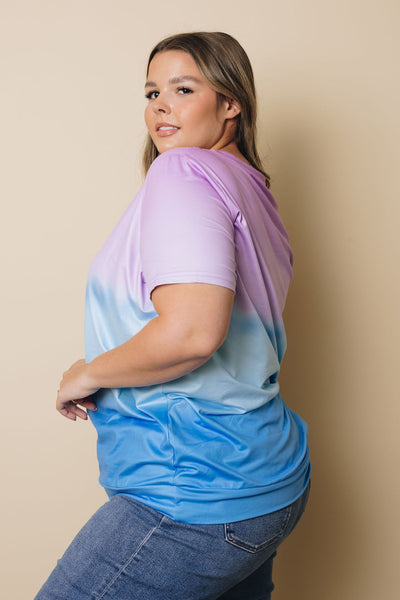 Plus Size - Closer To The Edge Tie Dye Top