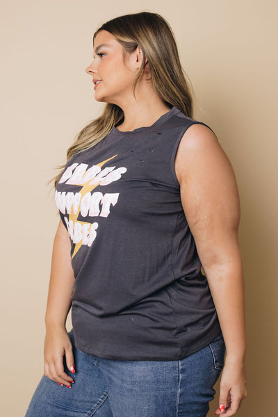Plus Size - Babes Support Babes Tank