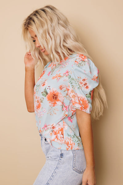 Ally Floral Puff Sleeve Top