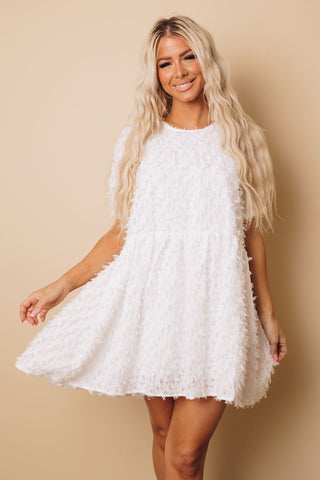 Beck Chiffon Bubble Sleeve Mini Dress