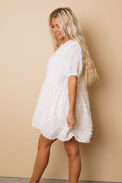 Beck Chiffon Bubble Sleeve Mini Dress