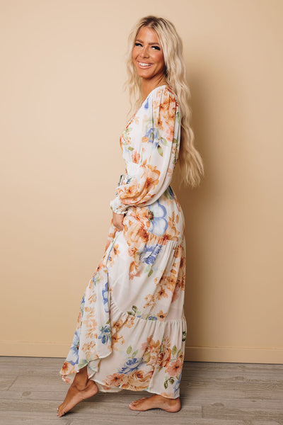 Nicole  Empire Waist Floral Maxi Dress