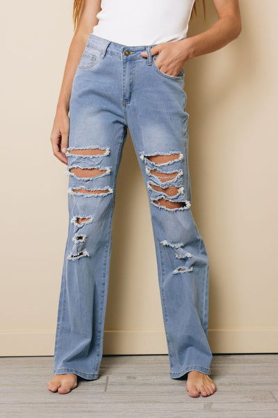Ford High Waist Ripped Jeans