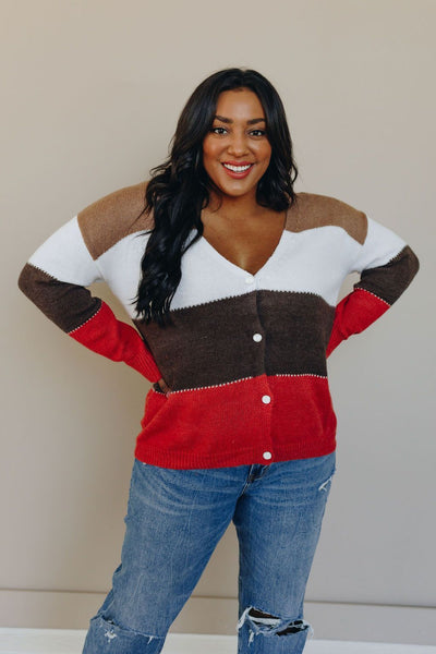 Not A Worry Color-Block Sweater
