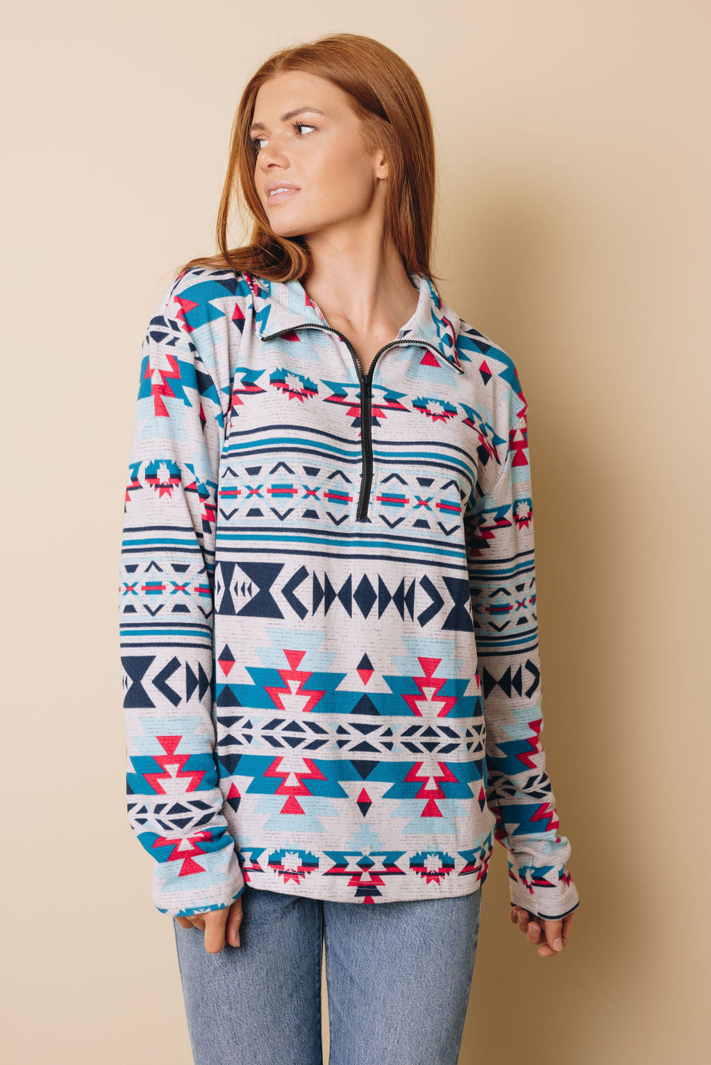 Elaine Aztec Pattern Sweatshirt